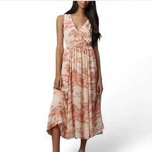 Reformation Farah Sleeveless V-Neck Midi Dress in Dolce Vita, Size 6 New